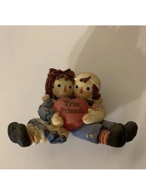 VINTAGE RAGGEDY ANN AND ANDY  “TRUE FRIENDS “ FIGURINE SIMON & SCHUSTER